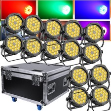 12X IP67 Waterproof LED Par Light 18x15W RGBWA UV Outdoor Stage Lights DJ Party