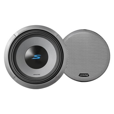 Alpine S2-W12D2 12'' S-Series Dual 2 Ohm Car Subwoofer & KTE-12G.3 Grille Bundle
