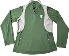 MSU Michigan State University Spartans Women’s 1/4 Zip Small Polyester Antigua