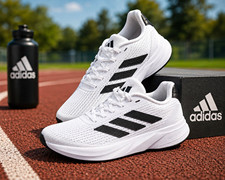 ADIDAS DURAMO SL K GIRLS/BOYS RUNNING SHOES WHITE BLACK SIZE 1 - NIB