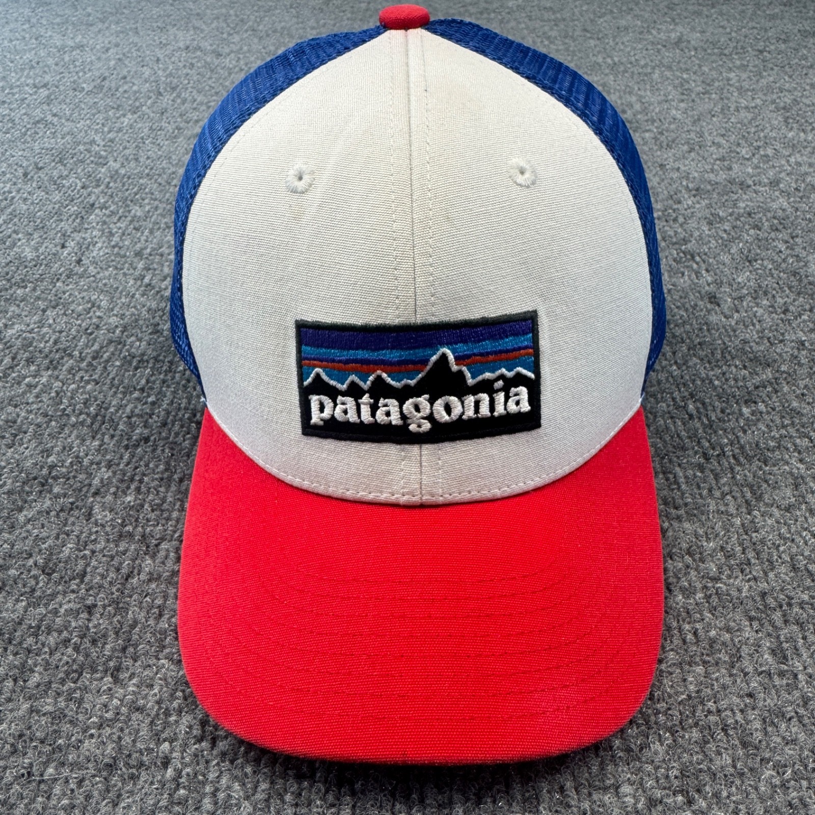 Red White Blue Mesh Snapback Outdoor Cap