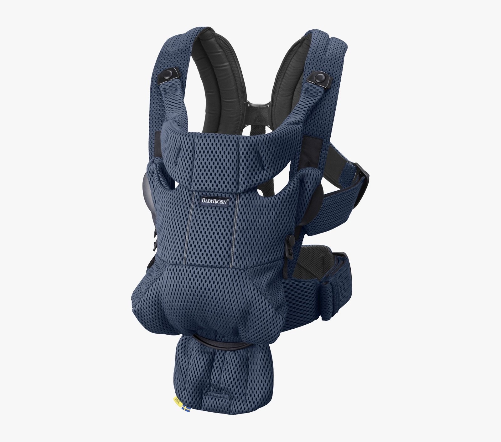 BabyBjorn Baby Carrier Free - 3D Mesh, Navy Blue - Ergonomic & Breathable-image