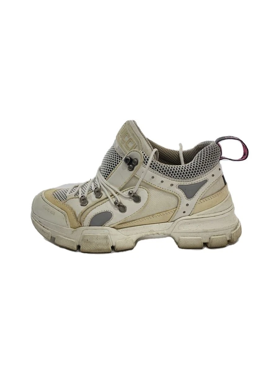 Baskets basses Gucci UK6 cuir blanc chaussures décontractées occasion