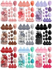 12PCS Makeup Sponge Set with Jar   Latex-Free Wet  Dry Foundation Puffs