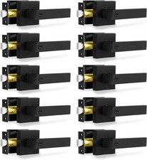 Matte Black Heavy-Duty Privacy Door Lever Set