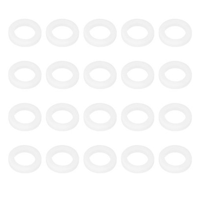 M6 PTFE Flat Washer, 60 Pcs 6x9x1.25mm O-Ring Sealing Gasket, White