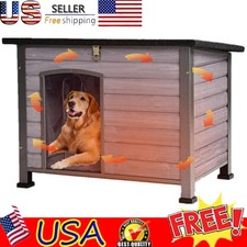 NEW Large Heated Dog House Winter Outdoor XL Insulated Weatherproof Dog Kennel