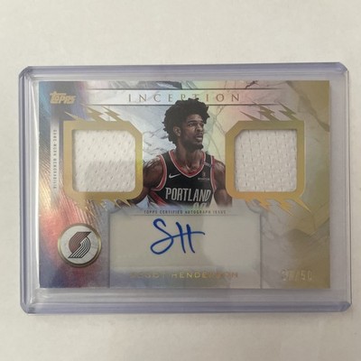 Scoot Henderson 2025/26 Topps Inception Dual Patch Auto Gold Electricity 37/50