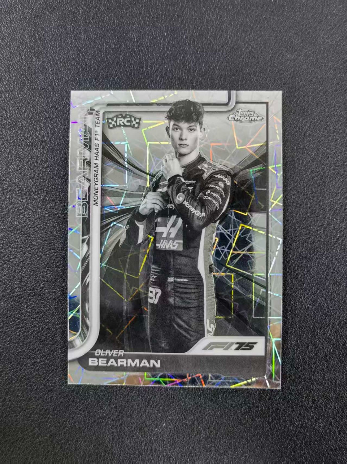 2025 Topps Chrome F1 Oliver Bearman RC Portrait Laser #14 FEG