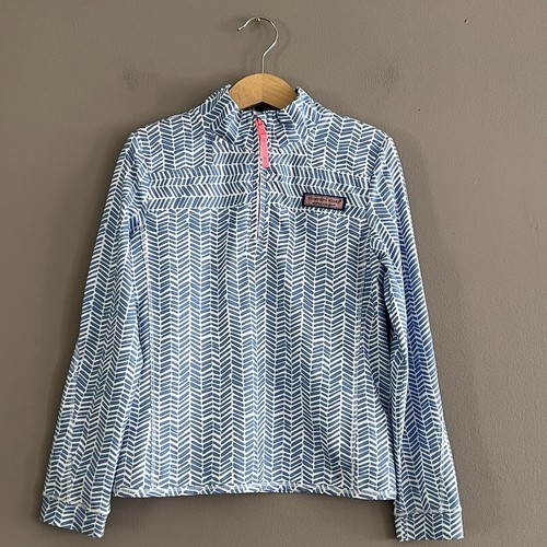 Vineyard Vines Girls Chevron Geo Performance Shep Shirt Beach Vacation Sz XS 5-6