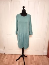 Gudrun Sjöden Strick-Kleid, Frühjahr petrol BioBaumwolle Gr. XL s.Maße Top Zust 
