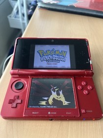 Nintendo 3DS Red Console North America OEM Charger+Pokemon Y READ SHIPS TODAY