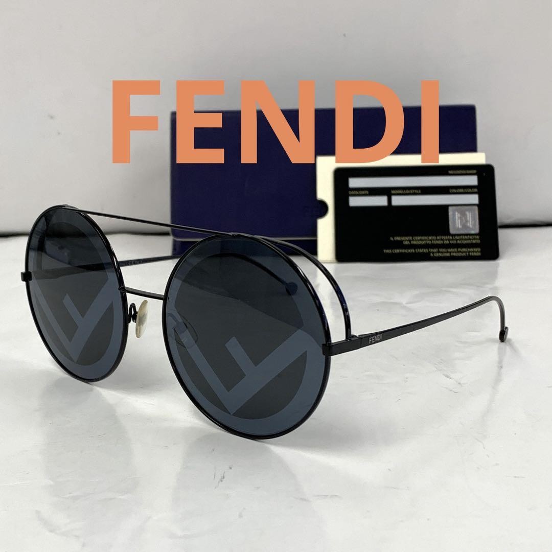 Fendi FF0285S Mens Sunglasses Black Mirror Lens Near New