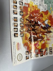 Romance of the Three Kingdoms NES Reference Map/Poster VTG Insert Koei Nintendo