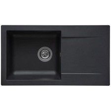 STRADOUR Evier a encastrer EINNA, en SMC NOIR PAILLETE - 06,  1 bac, dim. 78 ...