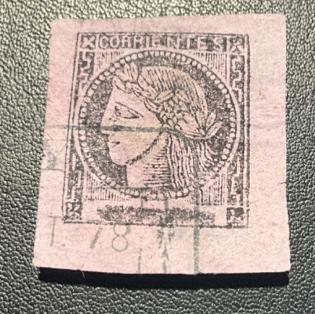 Stamps Argentina-Corrientes Scott #7 used