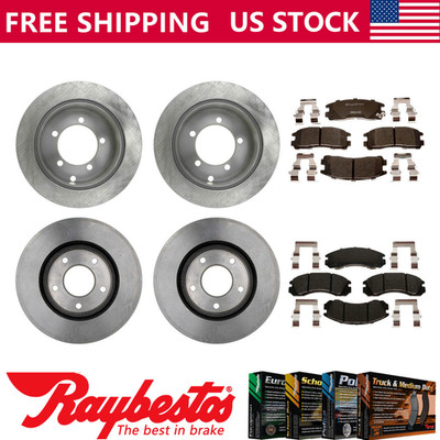 For 2000 Mitsubishi Eclipse Front Rear Brake Rotors & Ceramic Brake Pads