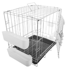  Finch Breeding Cage Pigeon Hanging Feeder with Tray Canary Travel Carrier