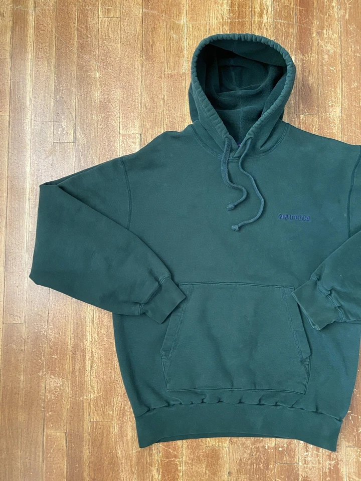 Pulôver com capuz vintage Nautica essencial bordado logotipo masculino médio - Imagem 2 de 4