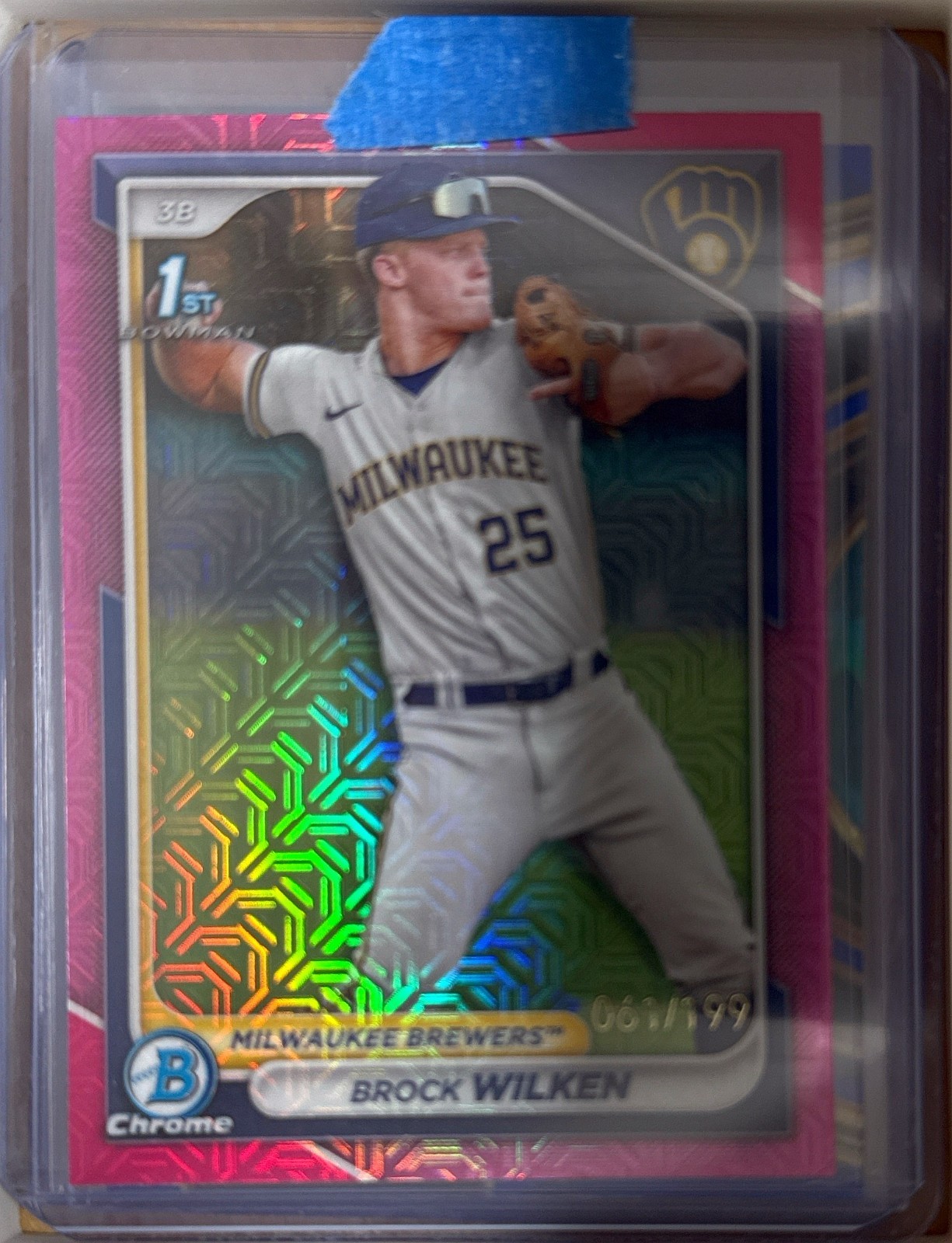 Brock Wilken 2024 Bowman Chrome Mega Box #BCP-86 Mojo Pink Refractor /199 1st RC