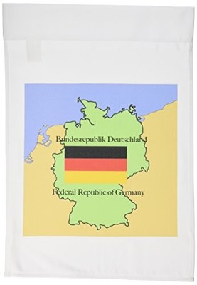 3dRose fl_37587_1 The Map and Flag of Germany with The Republic of Germany