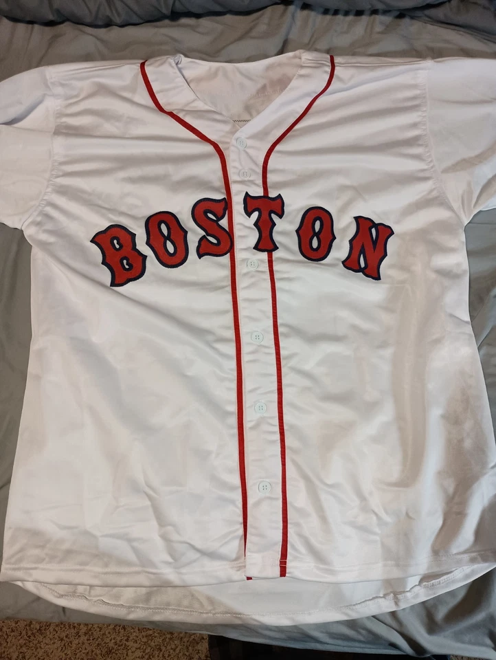 Jim Lonborg Boston Red Sox Firmado #16 CAMISETA ESTADÍSTICA XL 6 Inscripciones Beckett BAS Foto 3 de 4