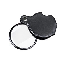BXT Mini Handheld 10X Magnifier Waterproof Leather Foldable Magnifying Glasse...
