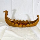 Large vintage 1960s Ceramic Art Pottery Viking Ship Ashtray Dish — photo 6