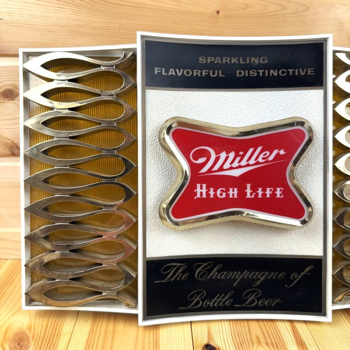 70年代 美品ビンテージMiller High Lifeブラケットライト サイン