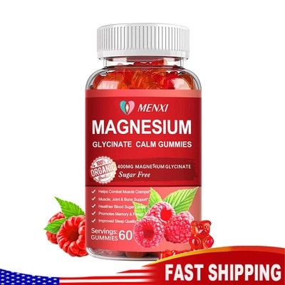 Magnesium Glycinate 60 Gummies Calm Mood,Muscle,Bone Health Sleep Support