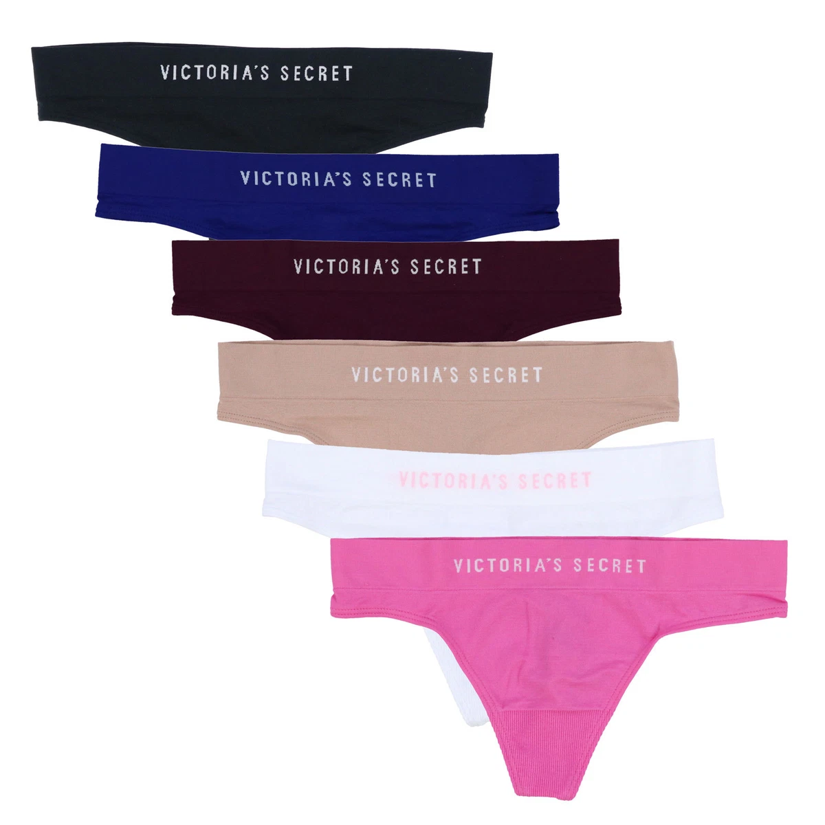 Victoria's Secret Thong Panties Seamless Stretch Logo Underwear