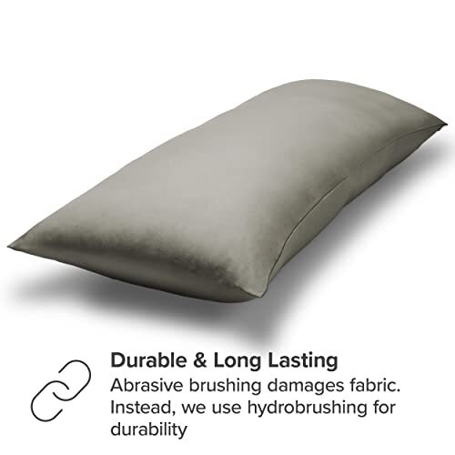 Microfiber Body Pillow Cover - Ultra 21x54 Body Pillow Cover 05 - Light Grey - Bild 4 von 7