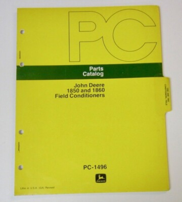 #ad John Deere Parts Catalog Manual 1850 1860 Field Conditioners $13.00