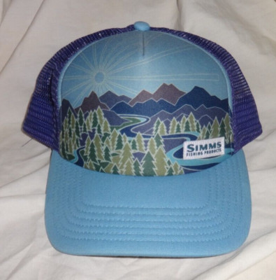 Simms Women s Adventure Trucker Fishing Hat, High Crown, Mesh Back, Blue Depths
