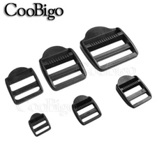 Plastic Ladder Lock 5/8" ~ 2" Slider Adjust Buckle Backpack Bag Strap Webbing