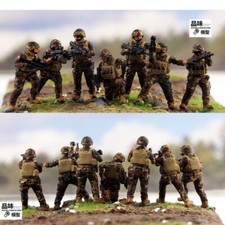Homemade 1/72 Modern French Army 7-person Group Finished Colored Model