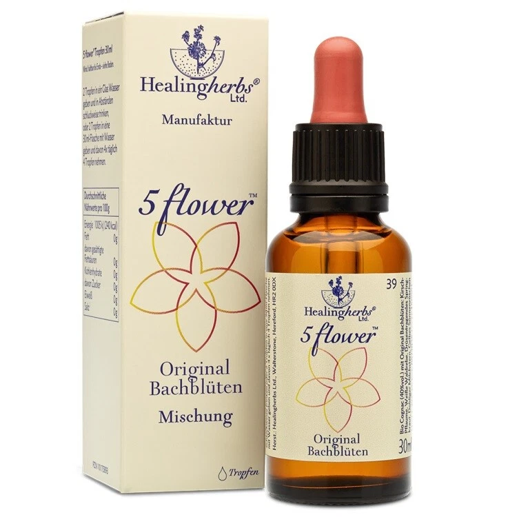 Healing Herbs Bach Flower Essences - FIVE FLOWER REMEDY 30ml
