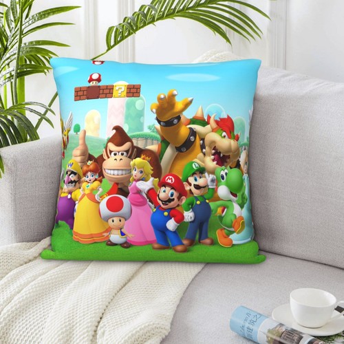 Funda de Almohada Cuadrada Pila Corta Estampada Tema Anime Super Mario Decoración Sofá - Imagen 25 de 42