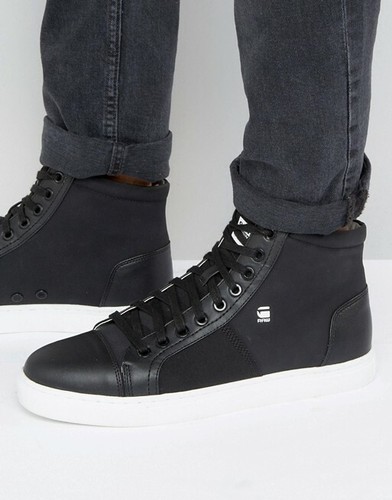 G-Star Raw Mens Black/White Toublo Mid 
