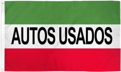 Autos Usados Flag 3x5ft Poly GWR Spanish Banner for Used Cars, Auto Dealership
