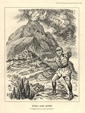 RARE WW2 CARTOON: ITALY ERUPS LIKE ETNA - Invasion of Sicily - OPERATION HUSKY