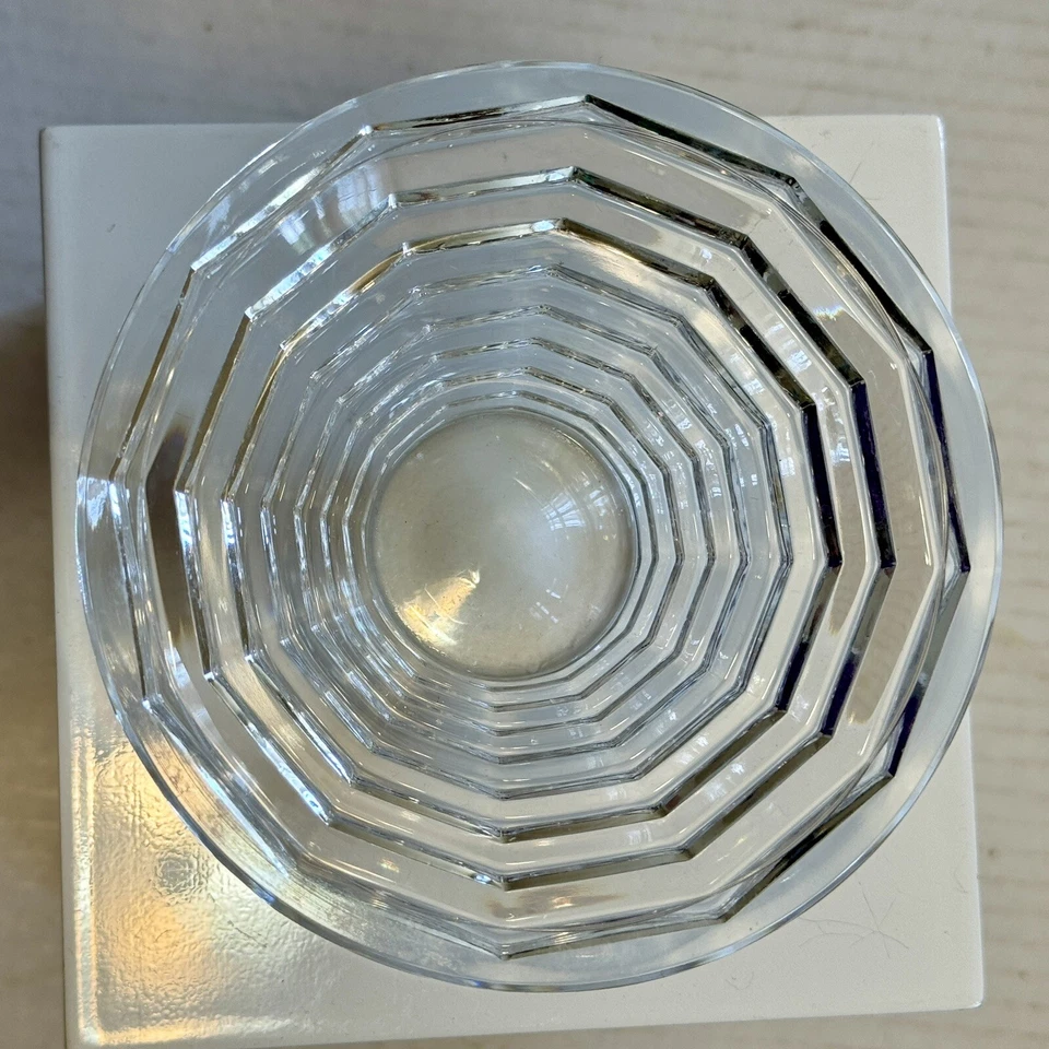 Vintage Ralph Lauren Clear Crystal Votive Candle Holder -RETRO ART DECO STYLE! - Image 4 of 4