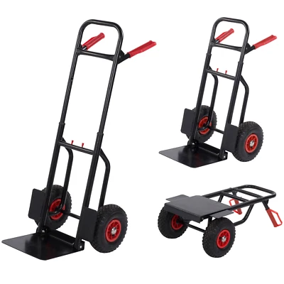 Sackkarre bis 200kg faltbar Transportkarre Teleskopgriff Stapelkarre klappbar