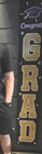 NEW! Graduation Banner Vertical Black & Gold Lettering 72"x12" Congrats Grad! — photo 6