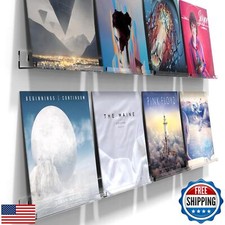 Adeptus Mechanicus 8 Pack 12-inch Vinyl Record Wall Mount, Clear Acrylic Albu