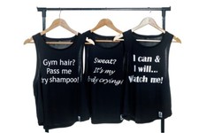 Team Sanctum Slogan Vest Fitness Activewear Size XS - Gym Hair Dry Shampoo