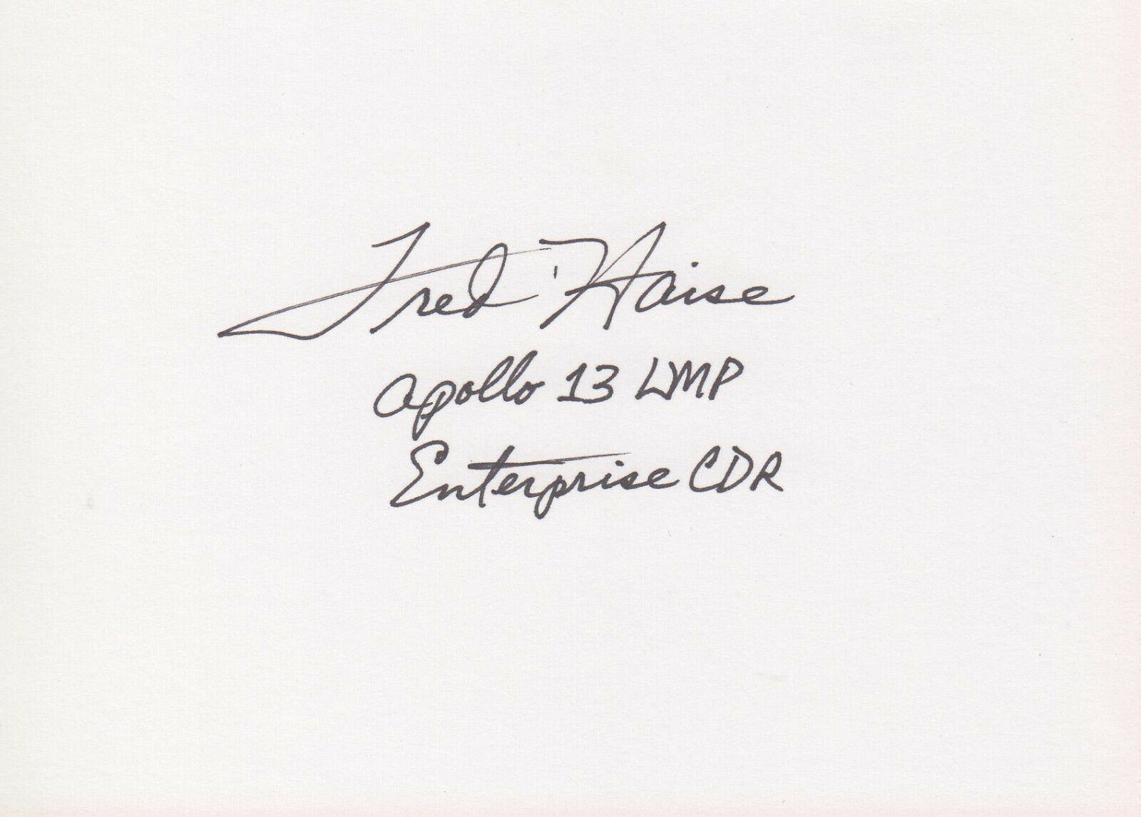 Fred W.Haise --- "Apollo 13" - oryginalny podpisany - A8#14a