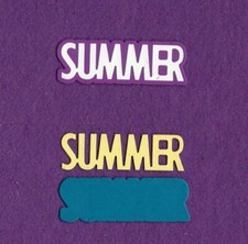 SUMMER with background die cuts scrapbook cards