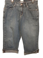 Levi's Capris The Original Jean Perfectly Shaping 512 Capri Dark Wash Sz