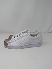 NUEVO Adidas Originales Superstar ORO ROSA Puntera Metal Concha Blanco Para Mujer 5.5 FX474